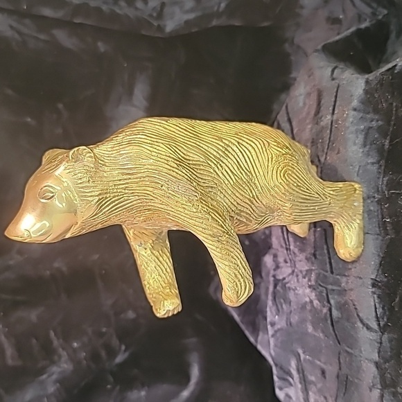 0282. Everybody Needs a Big Smiling Brass Bear!! - Picture 5 of 12